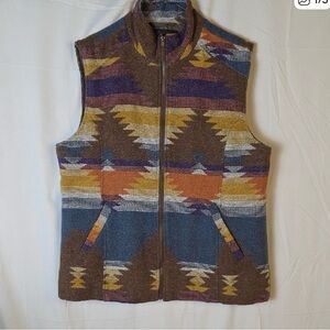 Cowgirl Legend Multicolor Patterned Insulated Vest 2XL